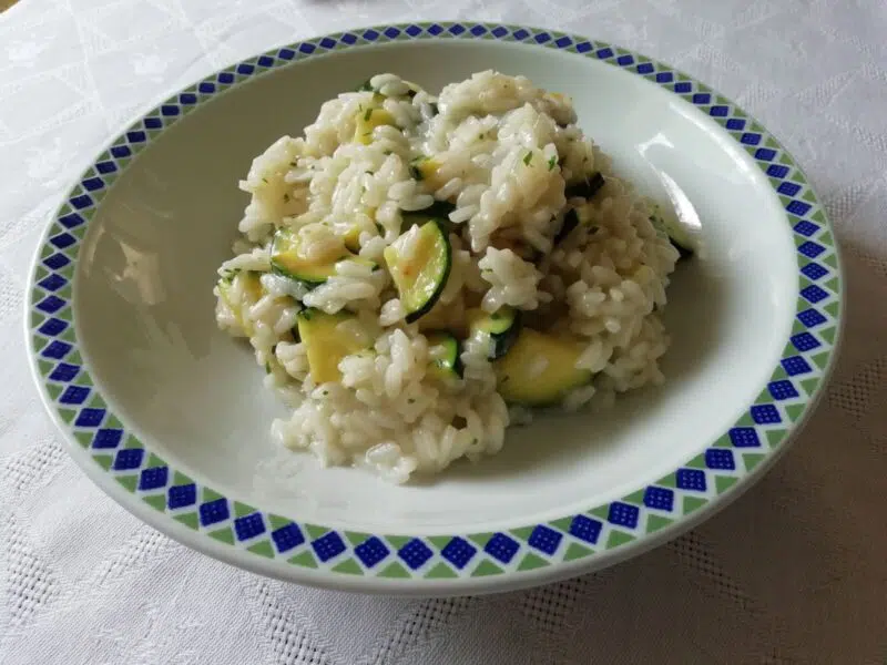 Risotto con zucchine trifolate