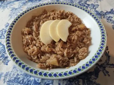 Basmati risottato con mele e liquirizia
